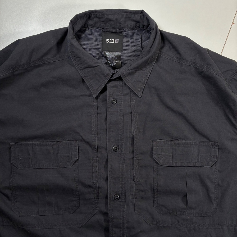 5.11 Tactical Taclite Pro Short Sleeve Shirt 3XL‎ Black Ripstop Utility 71175